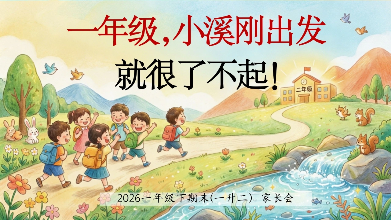 【一年级下】期末家长会：刚出发就很了不起-教务素材网
