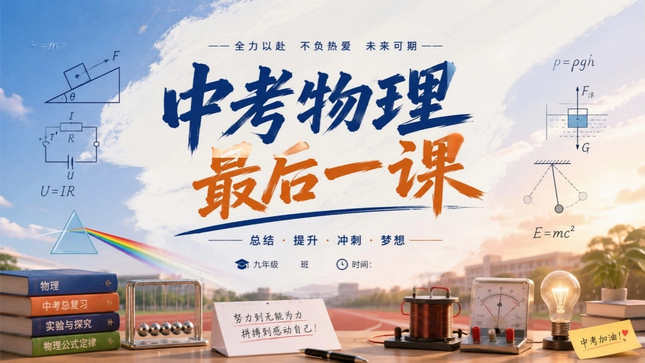 【初三下】【物理】九年级中考考前冲刺主题班会：带着物理的理性与勇气，奔赴山海-教务素材网
