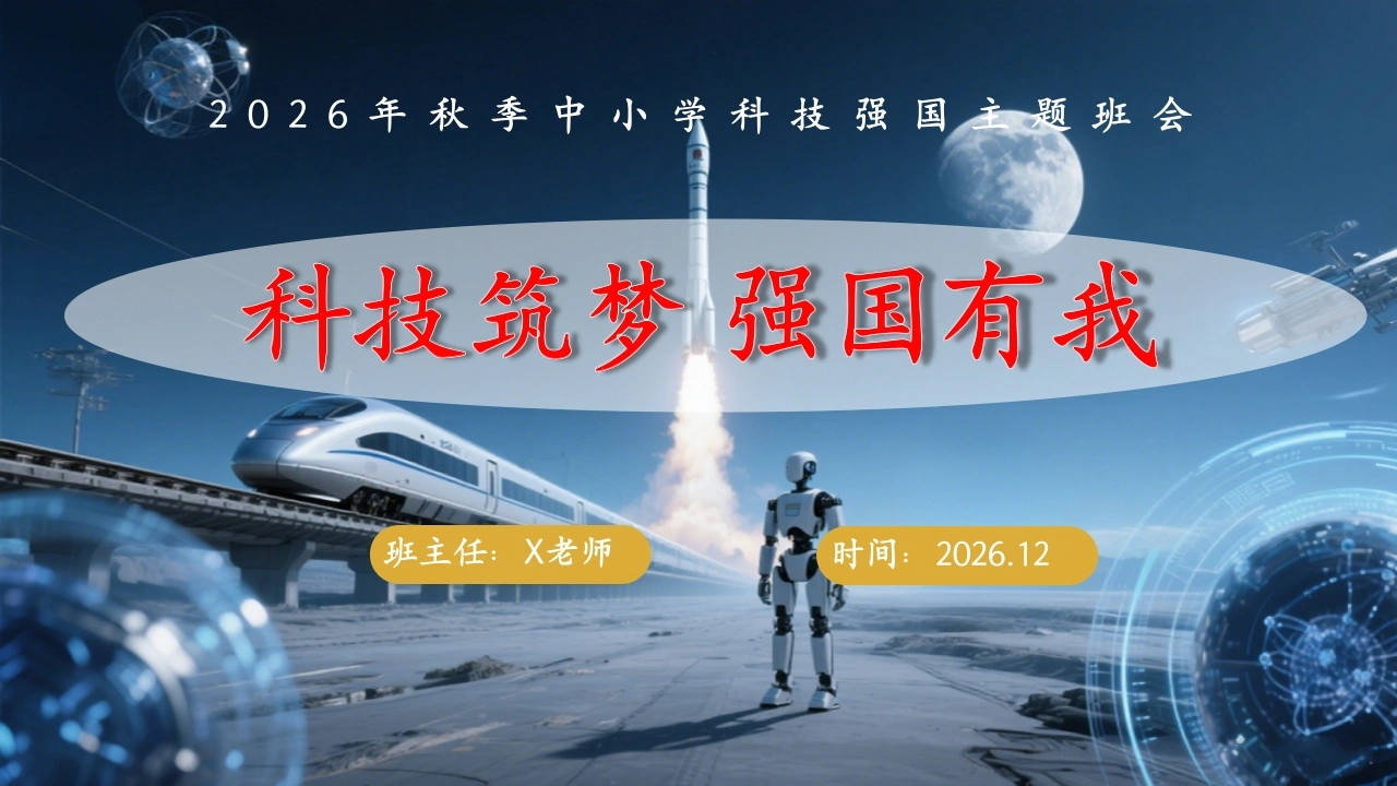 【秋季】【德育】第16周《科技筑梦，强国有我》主题班会PPT