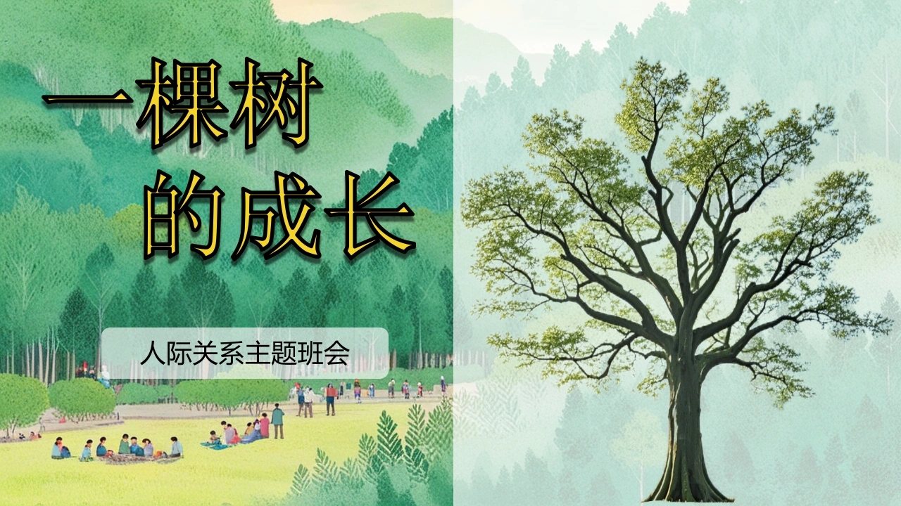 【通用】【人际关系心理】主题班会：一棵树的成长