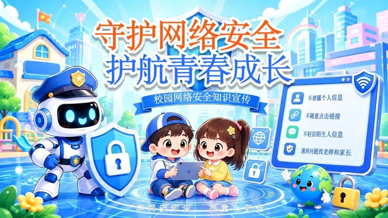【通用】网络安全教育主题班会——守护网络安全，护航青春成长