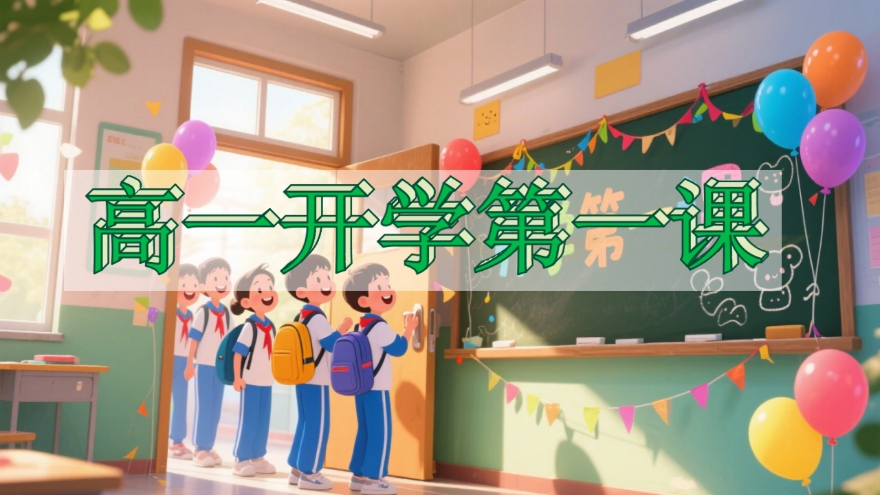 【高一】2025秋季第一学期开学第一课班会课件：金秋逐梦启新程，青春执笔绘华章-教务素材网