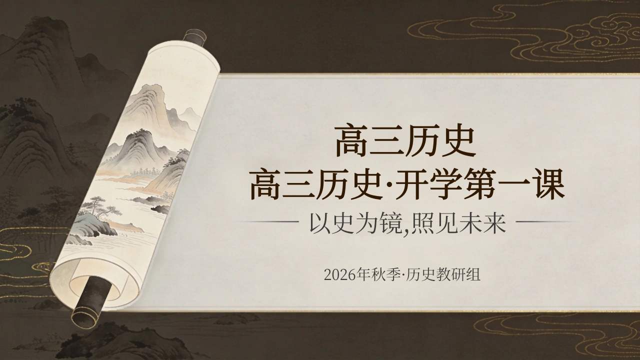 【高三】【历史】【秋季上】开学第一课